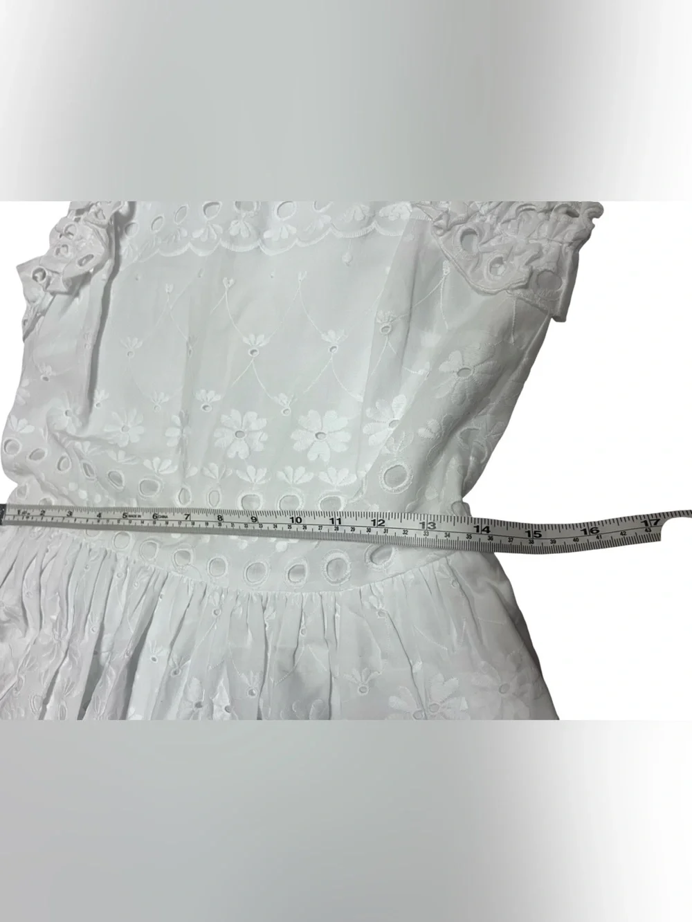 NWT Kate Spade White Eyelet Capped Sleeve Dress Sz. 2 Rush Classic Preppy Soror